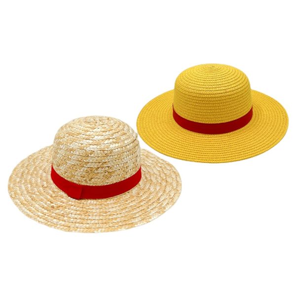 2024 new wholesale Unisex luffy straw hat luffy custom straw hat Adult child Real grass straw hats for kids