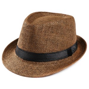 2024  custom wholesale Classical Panama British Style new solid color wide brim straw hat casual straw hats summer men straw hat