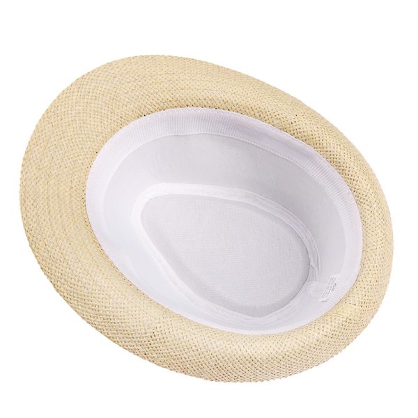 2024  custom wholesale Classical Panama British Style new solid color wide brim straw hat casual straw hats summer men straw hat - Image 4
