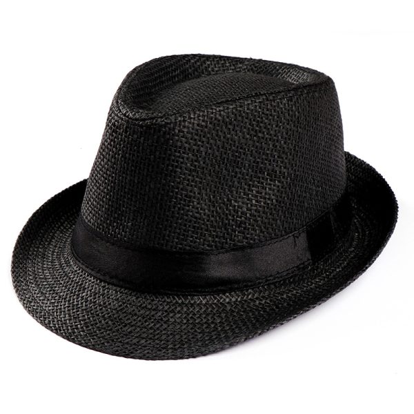 2024  custom wholesale Classical Panama British Style new solid color wide brim straw hat casual straw hats summer men straw hat - Image 6