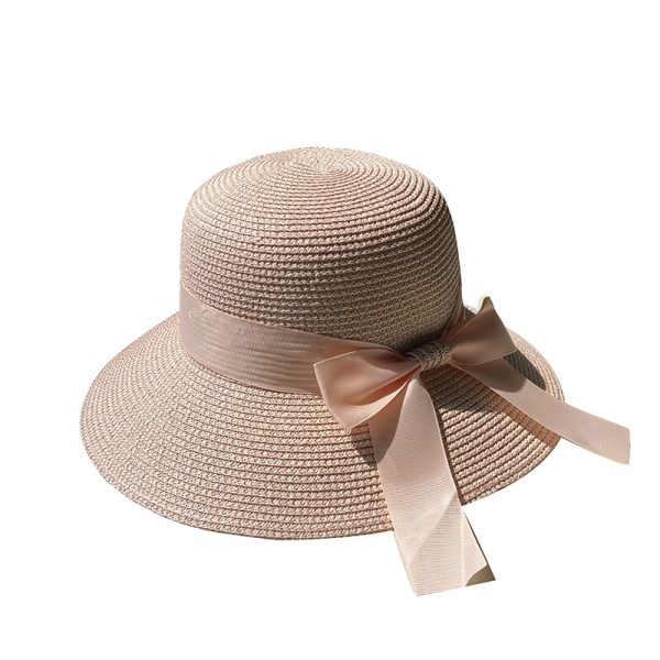 2024 new wholesale caps women straw sun hat visor hat for women straw cap summer beach straw hats - Image 2