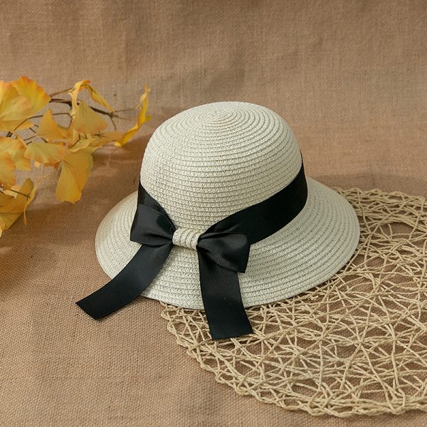 2024 new wholesale caps women straw sun hat visor hat for women straw cap summer beach straw hats - Image 6