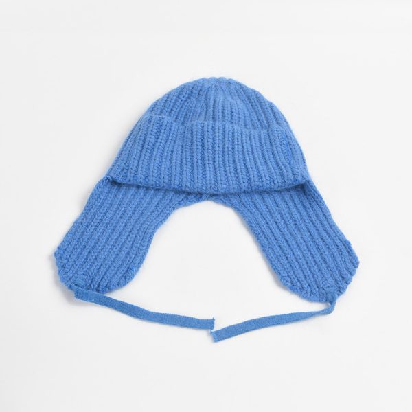 2024 wholesale Solid color Rabbit fur knitted hat INS style Rabbit fur beanie hat fashionable outdoor ear protection bennie hat - Image 3