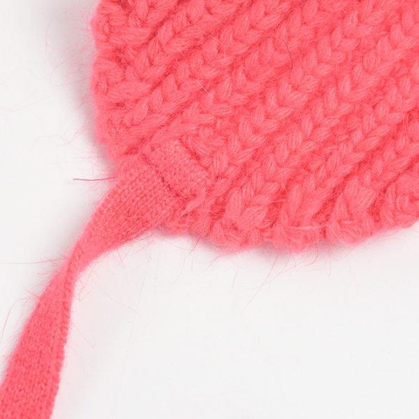 2024 wholesale Solid color Rabbit fur knitted hat INS style Rabbit fur beanie hat fashionable outdoor ear protection bennie hat - Image 6