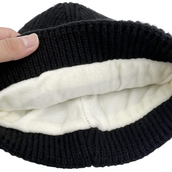 2024 wholesale Solid color ski with lenses knitted hat INS style wool beanie hat unisex winter sport knit acrylic beanie hat cap - Image 5