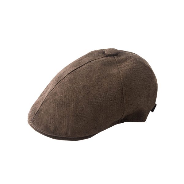 2024  new wholesale custom Spring and autumn plaid hand-woven beret INS style adjustable painter hat custom beret for man - Image 3