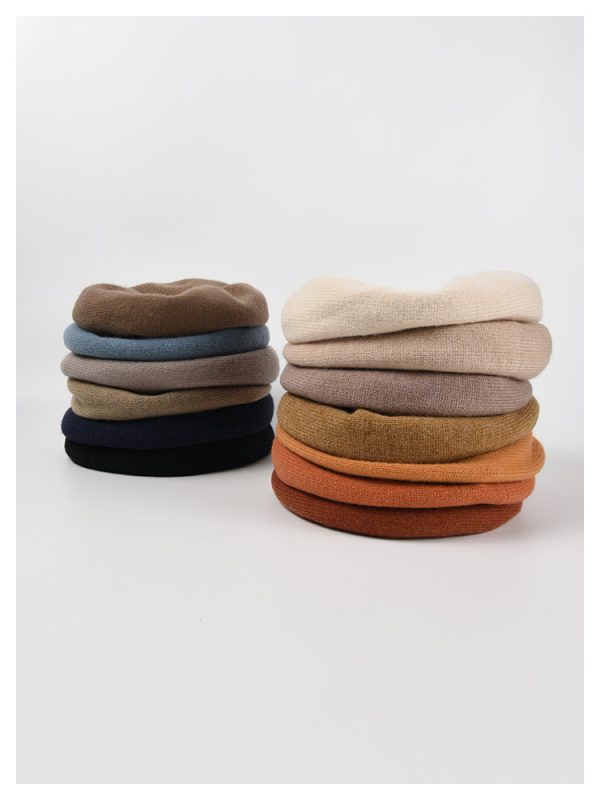2024 Spring and autumn solid color wool beret knitted hat wholesale INS style  other hat custom beret hats for women - Image 3