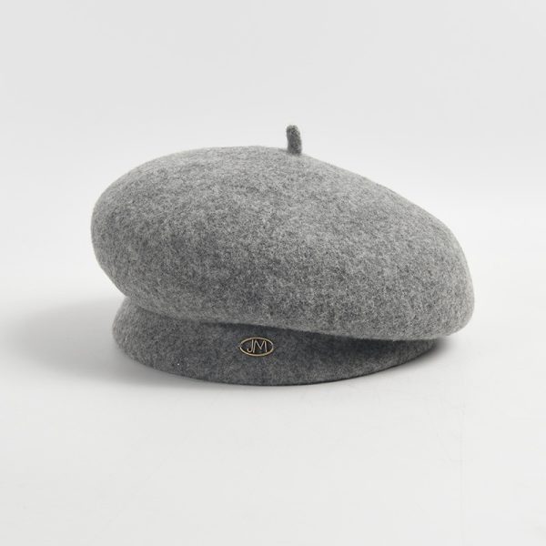 2024 Spring and autumn solid color real wool fedora beret hat wholesale INS style  other hat custom beret hats for women - Image 6