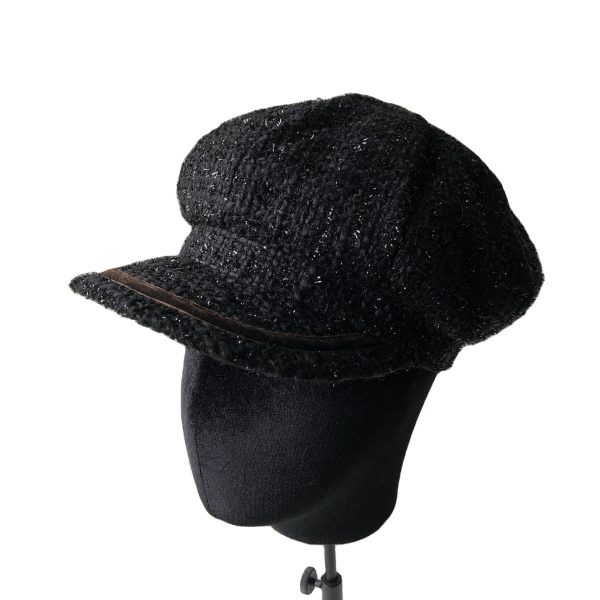 2024 chic style plaid hand-woven beret INS style adjustable painter hat custom beret for women British octagonal hat