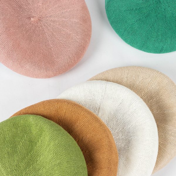 2024 Spring and autumn solid color wholesale custom caps woman hats mushroom cap beanie hats - Image 2