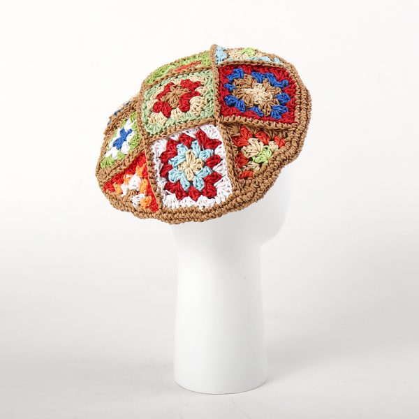 2024 Spring and autumn beret hats wholesale paper straw designer beret hats custom caps vintage caps - Image 3