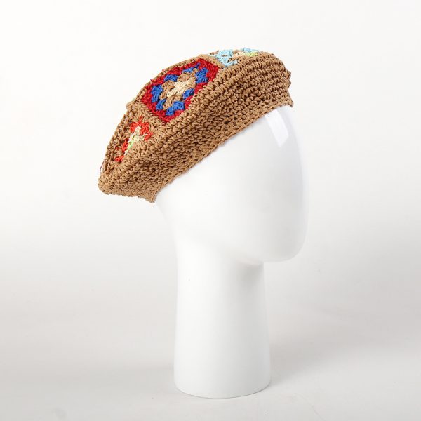 2024 Spring and autumn beret hats wholesale paper straw designer beret hats custom caps vintage caps - Image 4
