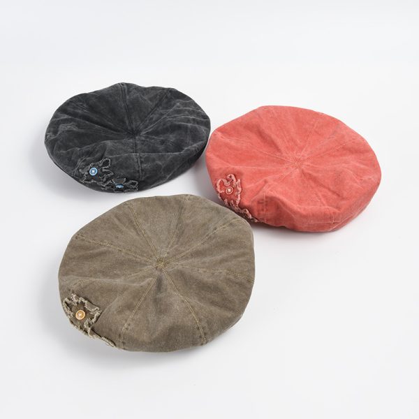colorful cowboy cotton Berets hats wholesale women patch hats fitted beanie beach caps kids fashion berets cap - Image 3