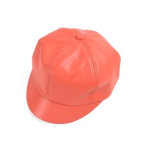 leather beret hats wholesale fitted fashion formal hats custom trucker hat women solid color designer cap