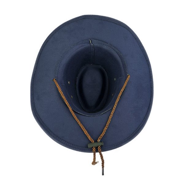 2024 custom  new solid color top pink cowgirl hat wholesale woolen Unisex Panama hat suede pink cowboy hat - Image 2