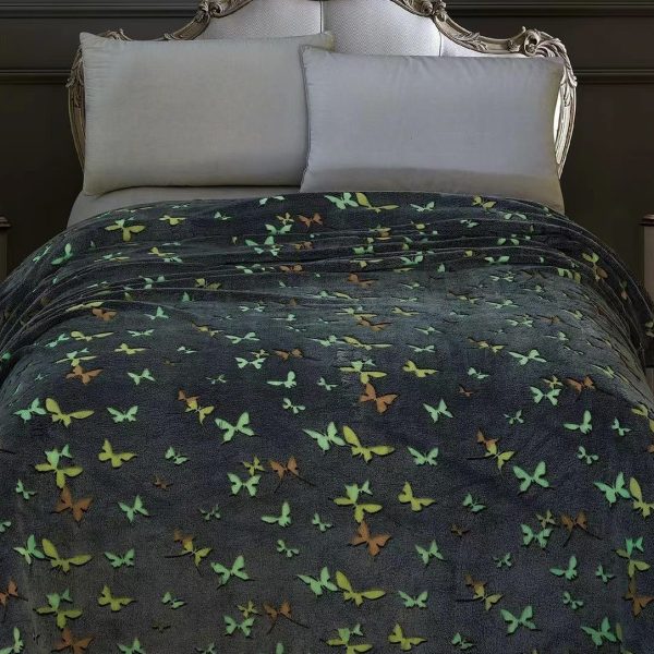 new glow in the dark luminous blanket custom kid christmas baby flannel blanket magic blanket for winter - Image 3
