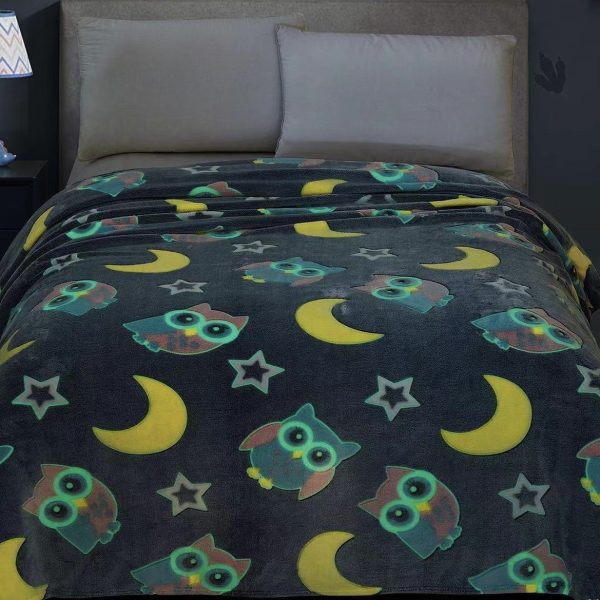 new glow in the dark luminous blanket custom kid christmas baby flannel blanket magic blanket for winter - Image 6