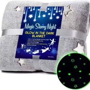 glow in the dark blanket custom flannel Christmas baby blanket warm magic luminous blanket for winter