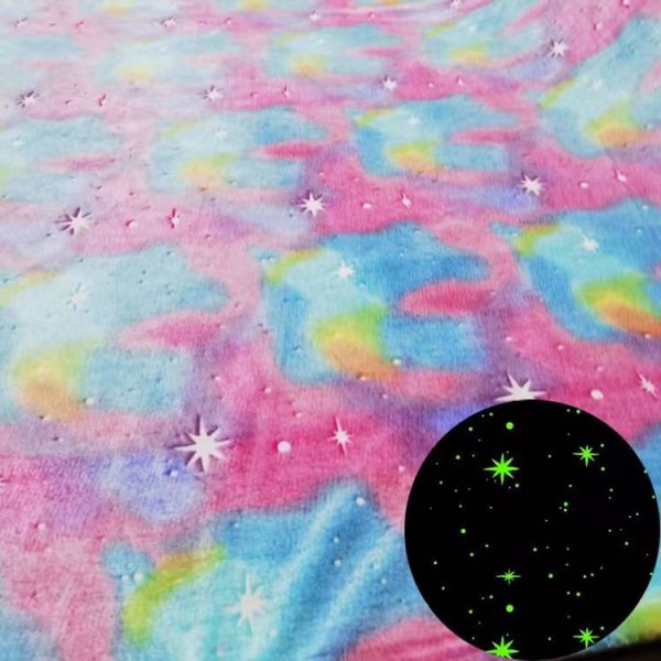 glow in the dark blanket custom flannel Christmas baby blanket warm magic luminous blanket for winter - Image 2