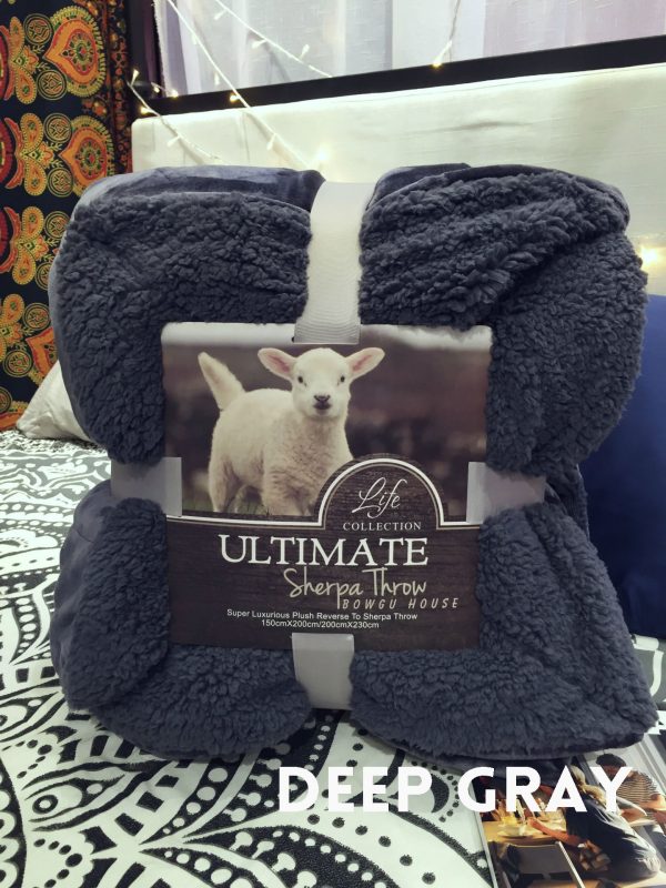 classic Solid color sherpa throw fleece flannel blanket for winter custom Double -layer bed weighted baby flannel blanket - Image 2