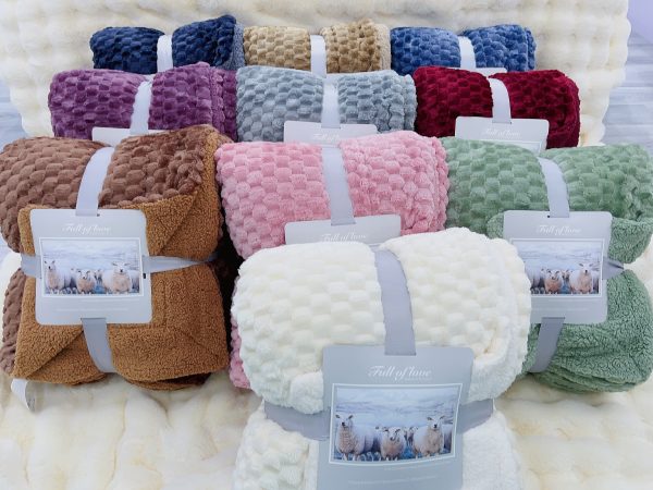 2024new sherpa throw blanket flannel weighted winter wholesale thermal fleece blankets luxury designer soft blankets - Image 2