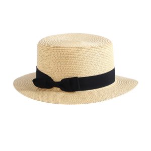 2024 French Hepburn style small fragrance pearl female binding seaside holiday beach hat sunshade women straw hat