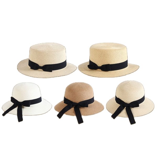 2024 French Hepburn style small fragrance pearl female binding seaside holiday beach hat sunshade women straw hat - Image 2