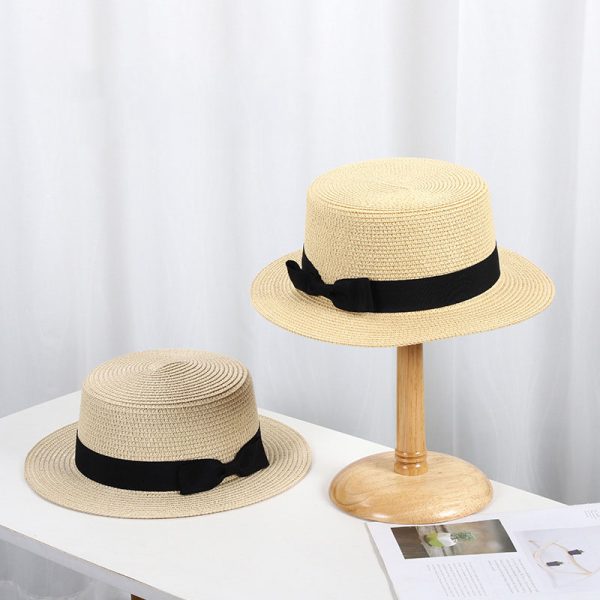 2024 French Hepburn style small fragrance pearl female binding seaside holiday beach hat sunshade women straw hat - Image 3