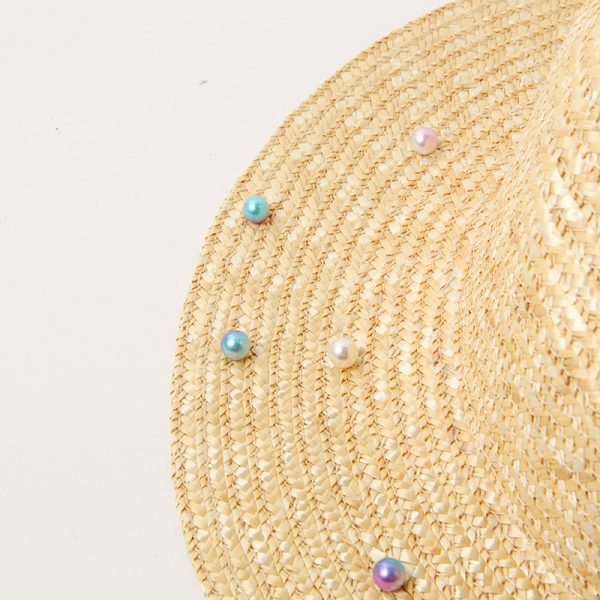 2024 new wholesale Unisex  Fashion with diamond Real grass straw hat Bowler straw cowboy hats womens other hats women - Image 6