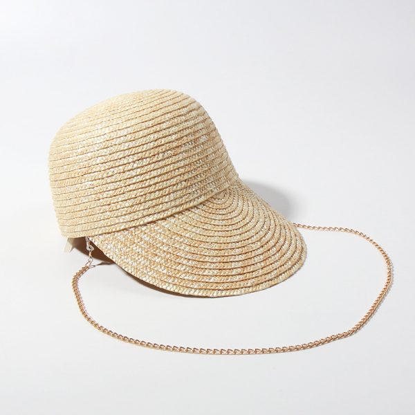2024 new wholesale Unisex  Fashion Real grass straw hat baseball cap fitted golf straw hats other hats - Image 5