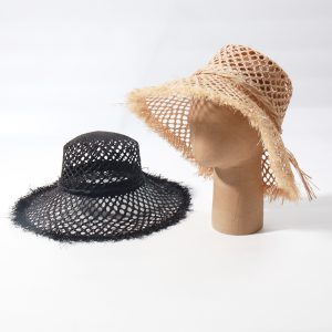 2024 new wholesale Unisex Fashion designer decorate Real raffia grass straw hat straw cowboy hats womens other hats women