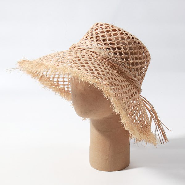 2024 new wholesale Unisex Fashion designer decorate Real raffia grass straw hat straw cowboy hats womens other hats women - Image 2