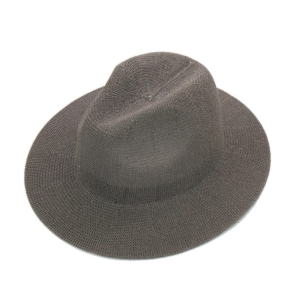 2024 wholesale custom Unisex Classical Panama British Style new solid color wide brim straw hat casual straw hats  men straw hat - Image 4