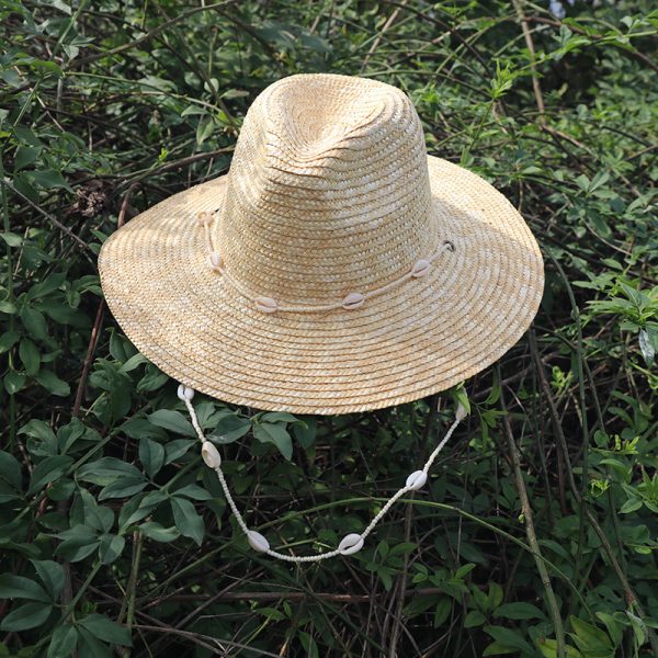2024 new wholesale Unisex  Panama straw hat with shell Real grass straw cap straw cowboy hats womens other hats & caps - Image 2