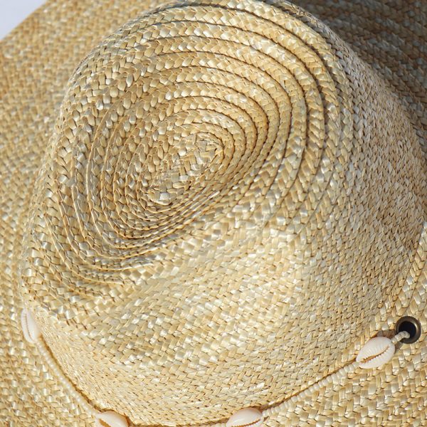 2024 new wholesale Unisex  Panama straw hat with shell Real grass straw cap straw cowboy hats womens other hats & caps - Image 4