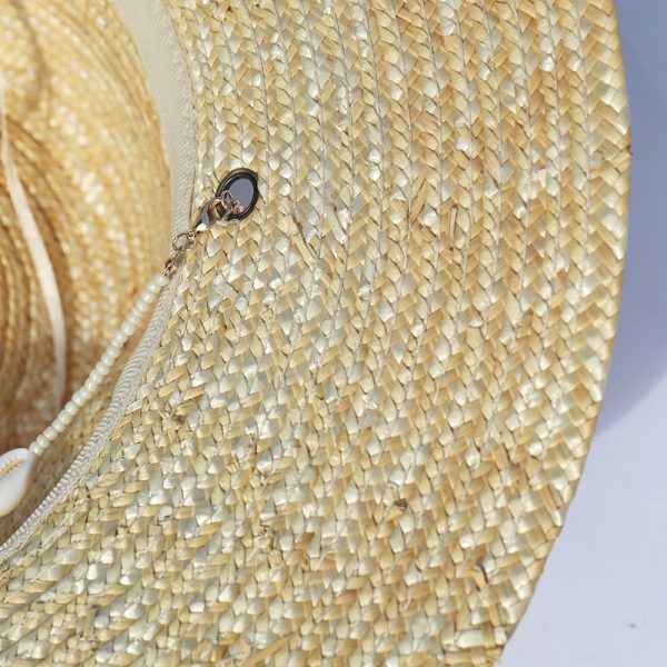 2024 new wholesale Unisex  Panama straw hat with shell Real grass straw cap straw cowboy hats womens other hats & caps - Image 6