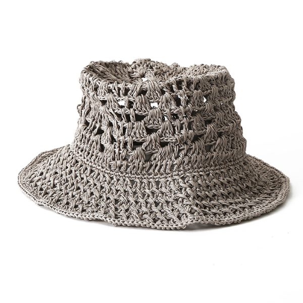 2024 new wholesale Unisex hollow-carved design Paper straw hats summer women other hats women - Image 3