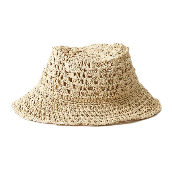 2024 new wholesale Unisex hollow-carved design Paper straw hats summer women other hats women - Image 5