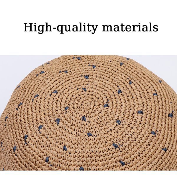Wholesale High Quality Summer Hat Women Vintage Wide Brim Female Dome sun Visor Beach hat Straw Hat Women Patchwork - Image 6