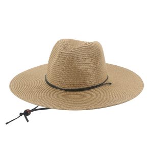 Custom high quality Summer Solid Color Retro Style Cowboy Hat Big Brim visor Outdoor Beach Straw Hat