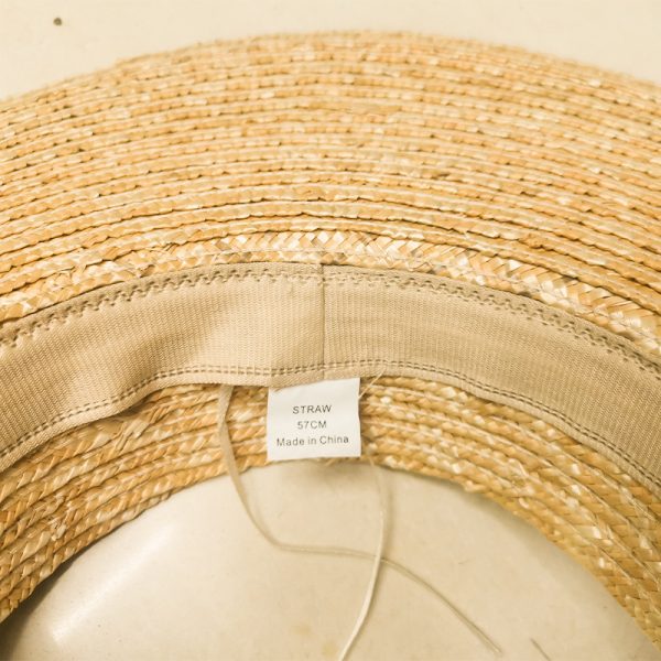 Wholesale  Summer Sunscreen Straw Hat Empty Top Big Brim Sun Beach Visor solid Color Straw Hat - Image 5