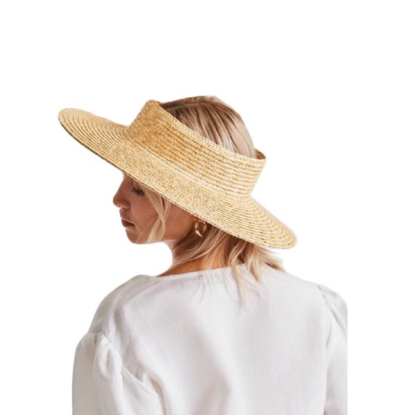 Wholesale  Summer Sunscreen Straw Hat Empty Top Big Brim Sun Beach Visor solid Color Straw Hat - Image 6