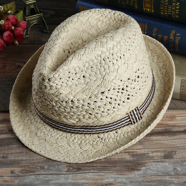 2023Custom best seller of summer classic straw hats hand-woven outdoor straw hat visor Bucket straw hats summer men - Image 2