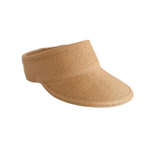 Custom  empty top straw hat sun protection straw hat Collapsible Large Eaves Breathable beach straw hat for women
