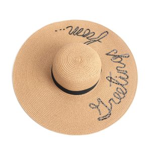 Wholesale New Style summer solid color sun hat big brim straw hat female INS style beach adjustable sun hat UV protection