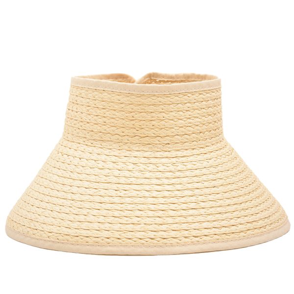 Custom summer 2023 Packable Paper Straw Uv Protection Sun Visor Hat empty top hat women printed sun visor straw hat rollable fol - Image 3