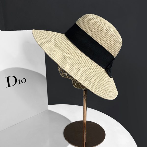 new Wholesale paper fashion straw hats for women womens straw hats summer women Sun beach Hat - Image 2