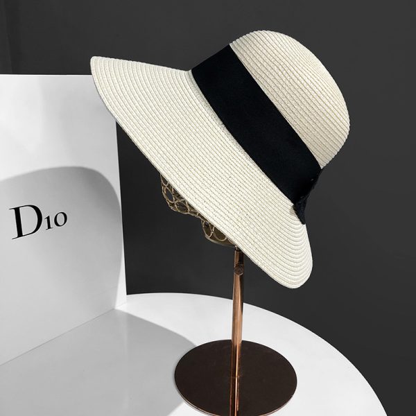 new Wholesale paper fashion straw hats for women womens straw hats summer women Sun beach Hat - Image 3