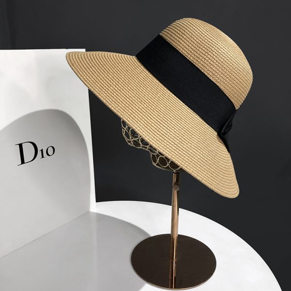 new Wholesale paper fashion straw hats for women womens straw hats summer women Sun beach Hat - Image 4