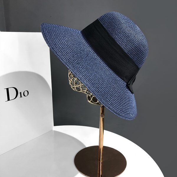new Wholesale paper fashion straw hats for women womens straw hats summer women Sun beach Hat - Image 5